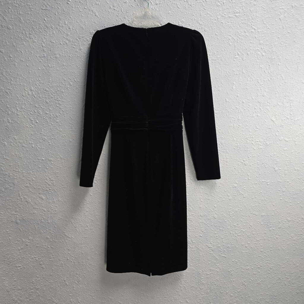 Velvet Faux Wrap Dress