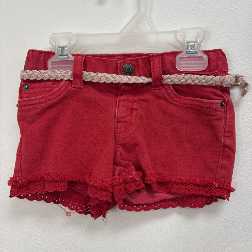 2pc Denim Shorts w/ Belt