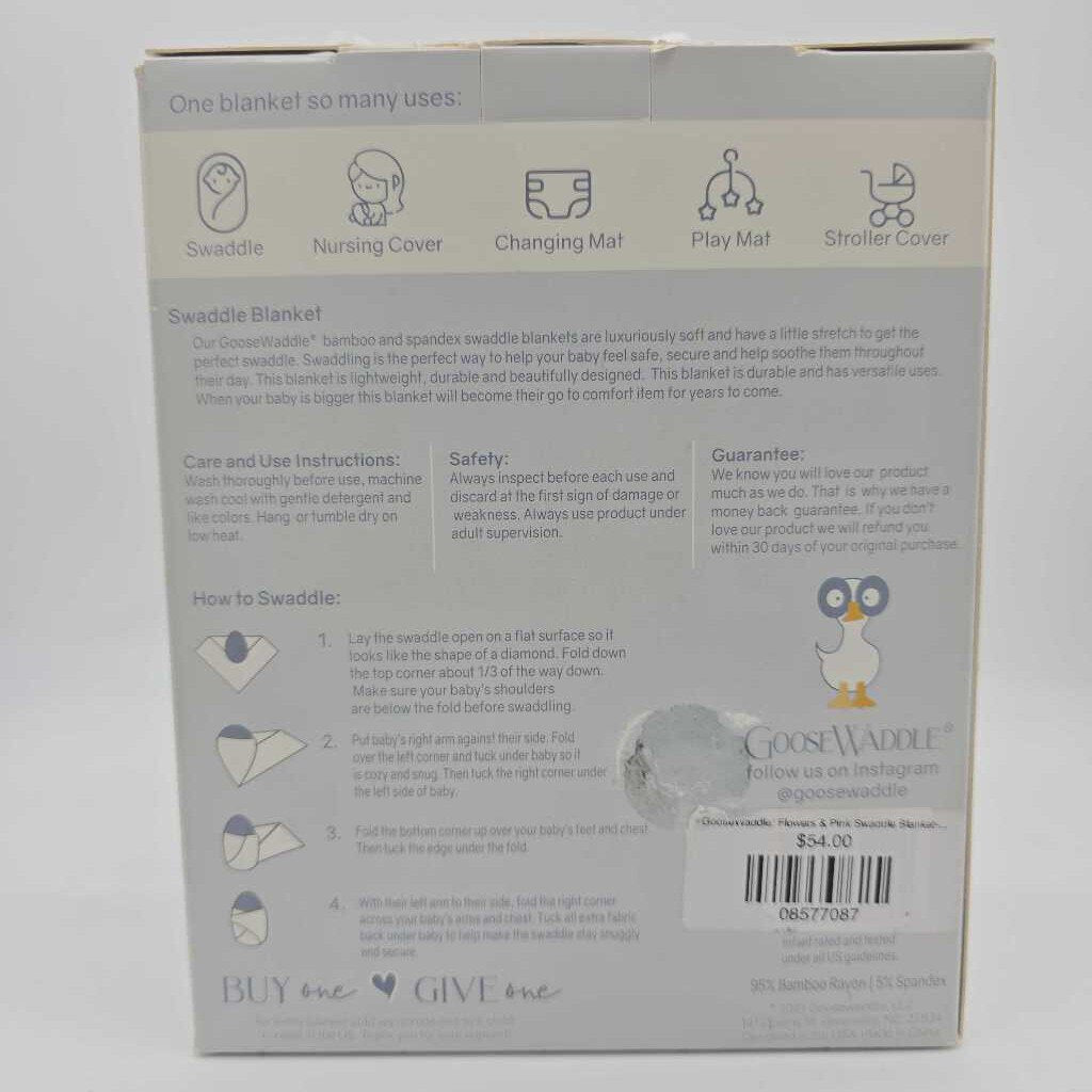 Goose Waddle - 2 Pack Swaddle Blanket Set - NWT