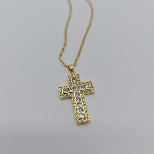 Rhinestone Cross Necklace