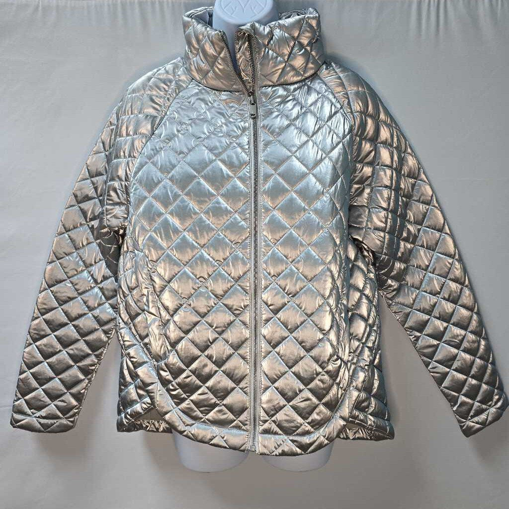 Athleta - Womens Whisper Metallic Silver Jacket