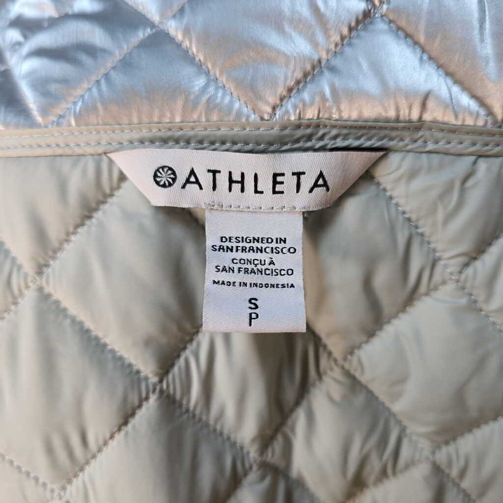 Athleta - Womens Whisper Metallic Silver Jacket