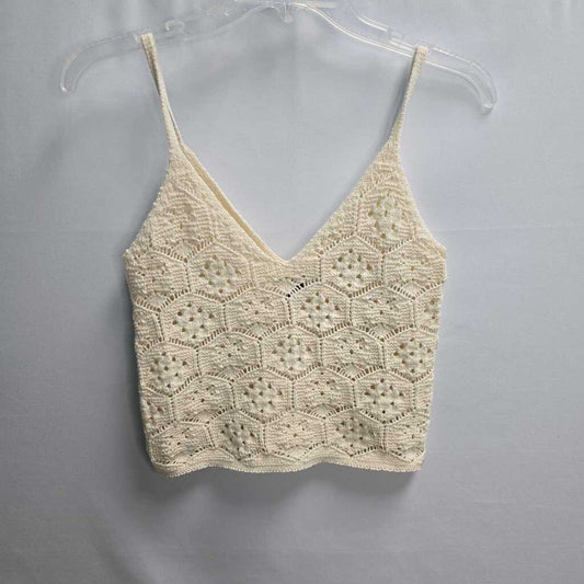 V-Neck Crochet Sweater Tank Top