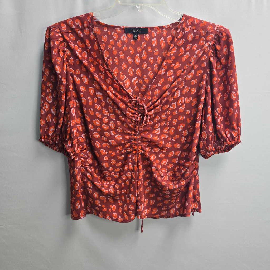 Drawstring Blouse w/ Puff Sleeves