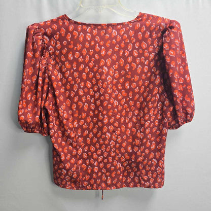 Drawstring Blouse w/ Puff Sleeves