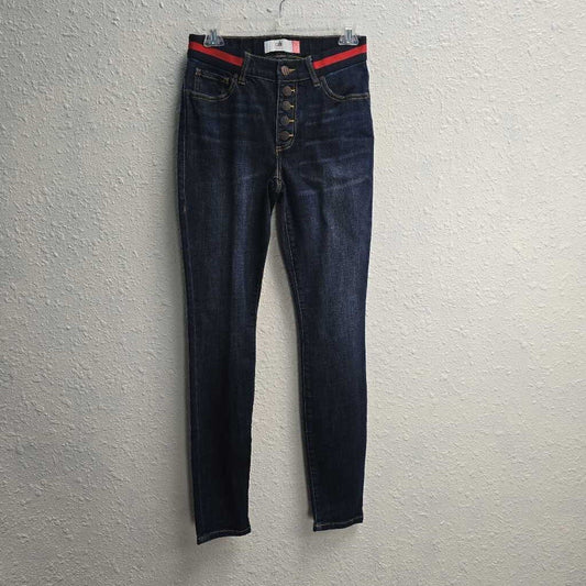 Button Fly Skinny Jeans