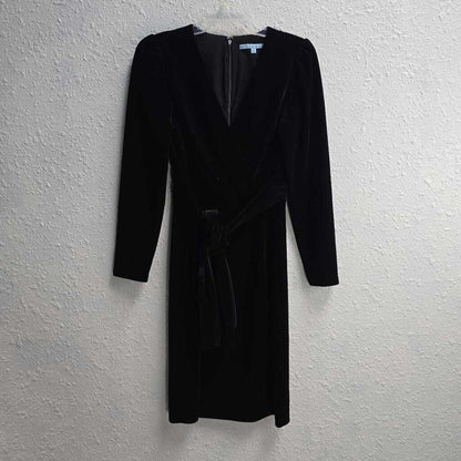 Velvet Faux Wrap Dress