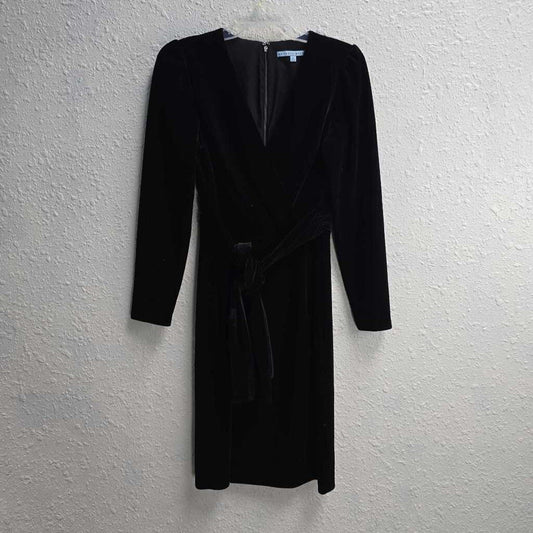 Velvet Faux Wrap Dress