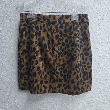 Corduroy Leopard Skirt