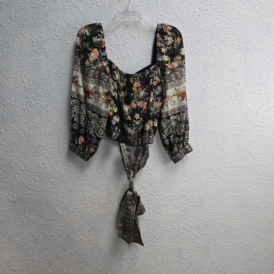 Belted Floral Top