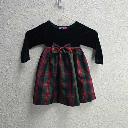 Velvet Plaid Dress