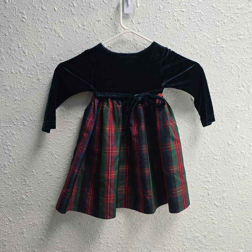 Velvet Plaid Dress