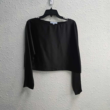 Blyss Long Sleeve Boat Neck Satin Top