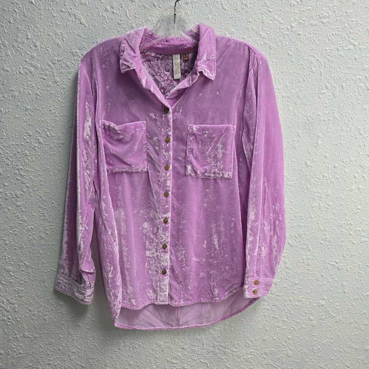 Velvet Button Down Top