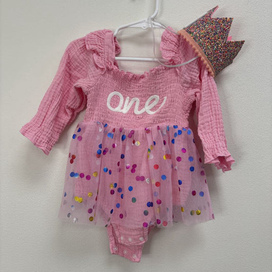2pc "One" Dress w/ Hat